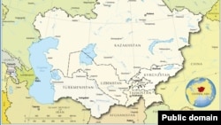 Орталық Азия елдерінің картасы. (Көрнекі сурет)