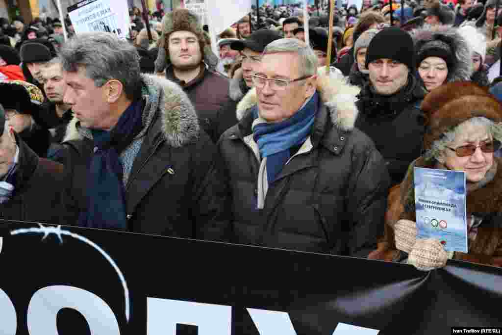 Акция за свободу &quot;узников Болотной&quot; и всех политзаключенных. Борис Немцов и Михаил Касьянов