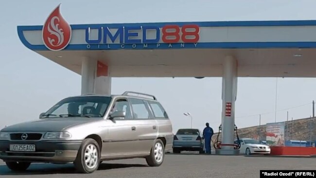 Tajikistan - Gas station of Umed 88 in Dushanbe city, 18Oct2017