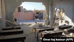 Сирия. Обстрелянная школа 