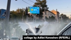 Бишкектеги кечки температура. (коллаж)