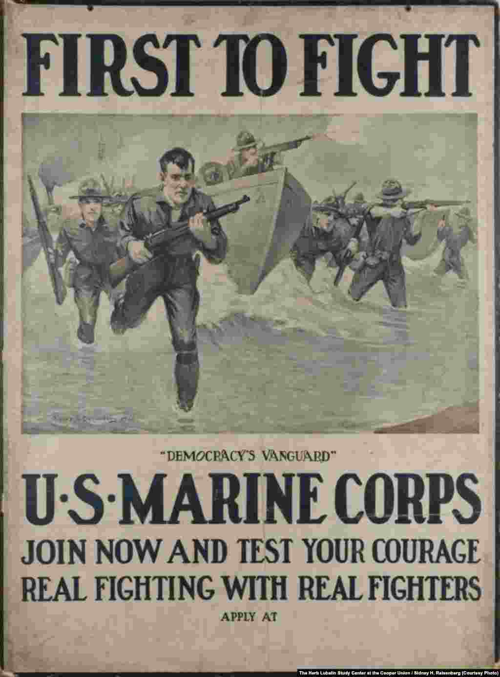 A U.S. Marine Corps recruitment poster from 1917