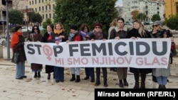 Protestna akcija zbog nasilja nad ženama i femicida, Mostar, 10. decembar 2024.