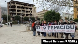 Protest protiv femicida i nasilja nad ženama, Mostar, 10. decembra 2024.