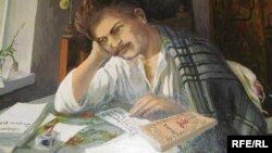 Максім Багдановіч і ягоны «Вянок». Карціна ў музэі паэта ў Горадні