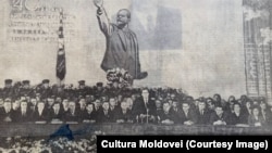 În prezidiul ședinței solemne a CC al PCM și a Sovietului Suprem al RSSM. „Cultura Moldovei”, 13 octombrie 1964.