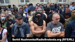 Активисты «Азова» под Печерским судом, 10 сентября