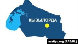 Kazakhstan - regional map of Kyzylorda region. 28May2013