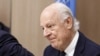 UN Special Envoy for Syria Staffan de Mistura attends a round of negotiation during the UN-led Intra-Syrian talks at the European headquarters of the United Nations in Geneva, December 13, 2017