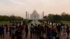 The Taj Mahal receives about 20,000 visitors a day from both India and abroad.