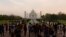 The Taj Mahal receives about 20,000 visitors a day from both India and abroad.