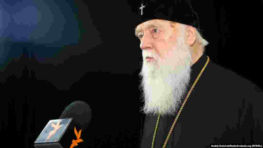 Патріарх Київський і всієї Руси-України Філарет під час інтерв’ю Радіо Свобода. Київ, 21 грудня 2015 року