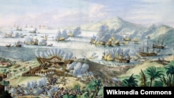 Ромейн де Хоге. Морское сражение нидерландской и французской эскадр за остров Тобаго в 1677 году