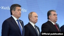 Кыргызстан, Орусия, Тажикстан президенттери. 2019-жыл. Бишкек. 