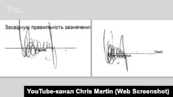 Ліворуч підпис Віктора Шемчука на майновій декларації за 2013 рік, праворуч – на договорі про продаж квартири у Флориді