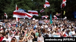 Митинг в городе Бресте (Беларусь).