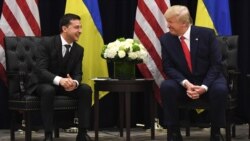 Президенти України і США Володимир Зеленський і Дональд Трамп під час зустрічі у Нью-Йорку, 25 вересня 2019 року