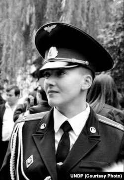 Savchenko at her graduation from Ukraine's Air Force University in Kharkiv