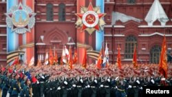 Қызыл алаңдағы әскери парад. Мәскеу, 9 мамыр 2017 жыл.