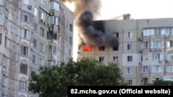 Пожежа в житловому будинку в Керчі