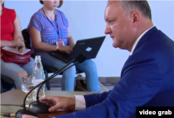 Igor Dodon la întîlnirea cu presa, Condrița