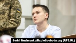 Колишня депутатка Надія Савченко в суді, 14 травня 2018 року