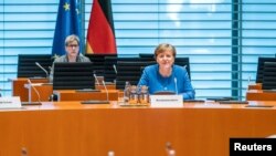 Ангела Меркел на седница на германската влада