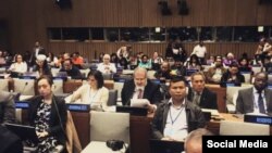 USA, New York - XIV session of the UN Permanent Forum on Indigenous Issues. Speech Refat Chubarov1May2015