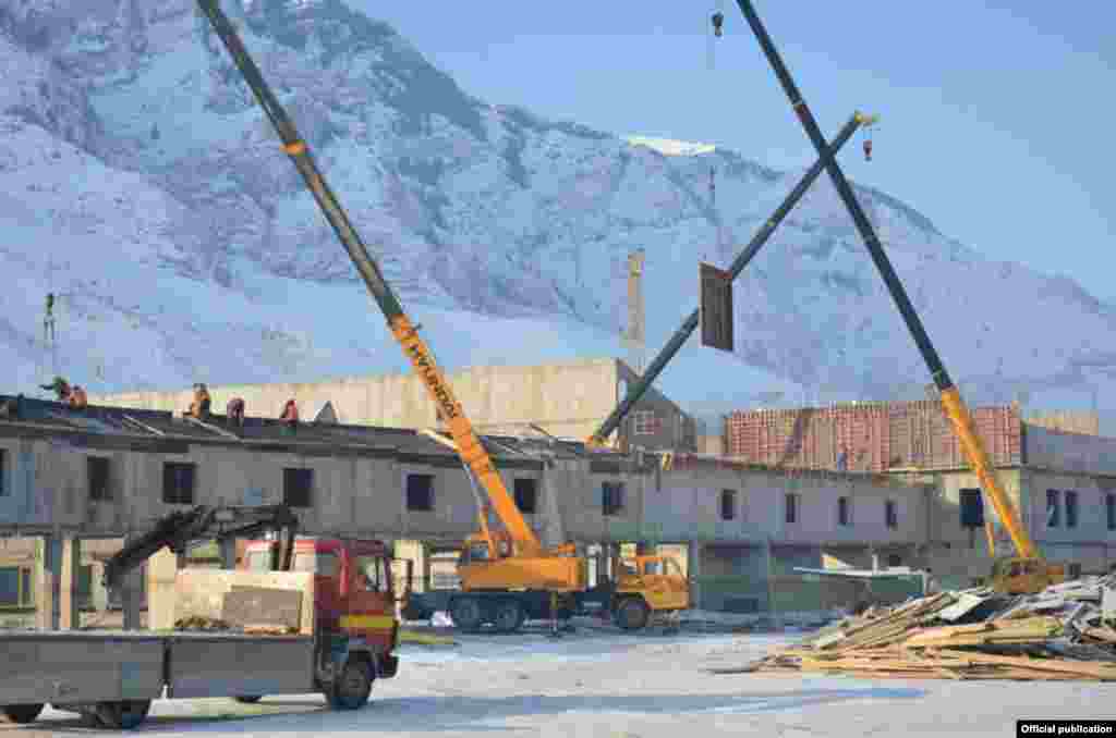 Kyrgyzstan-Naryn Campus Construction Progress, 12Feb2015