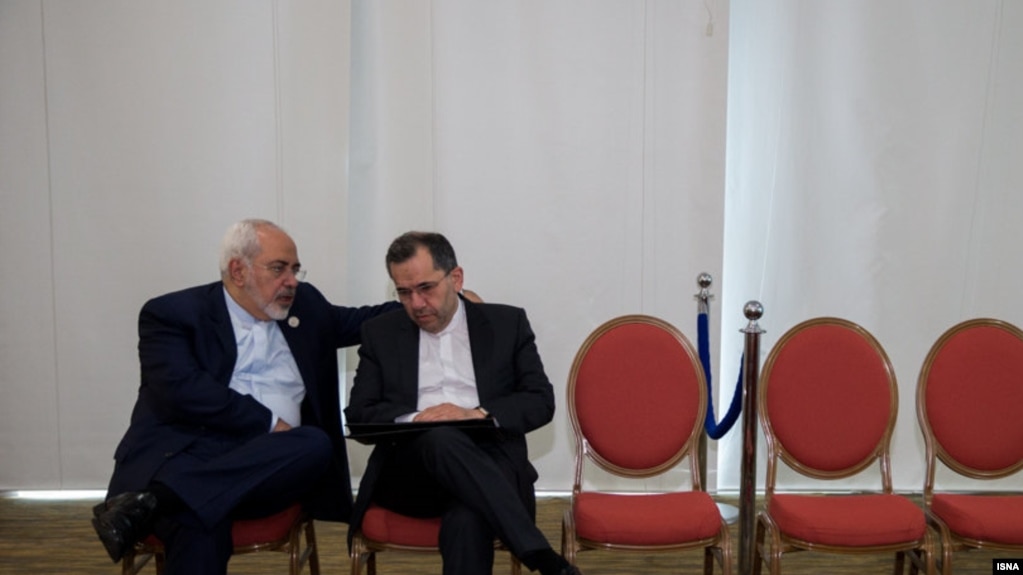 Iran Foreign Minster Javad Zarif and Iranian diplomat Majid Takht-Ravanchi
