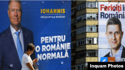 Președintele Iohannis și premierul Cîțu au acționat ca un tandem împotriva USR PLUS, spun liderii Uniunii. Imagine generică cu afișe electorale din campania prezidențială din 2019.