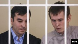Олександр Александров (п) і Євген Єрофеєв у суді, 29 вересня 2015 року