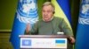 Ուկրաինա - ՄԱԿ-ի գլխավոր քարտուղար Անտոնիու Գուտերեշը ելույթ է ունենում Կիևում, 28-ը ապրիլի, 2022թ.