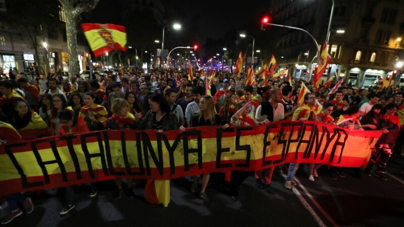 Barselonada Ispaniya birligi uchun miting bo‘lib o‘tdi (VIDEO)