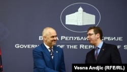 Edi Rama i Aleksandar Vučić u Beogradu 2014. godine