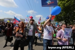 Першотравнева демонстрація в Сімферополі, архівне фото