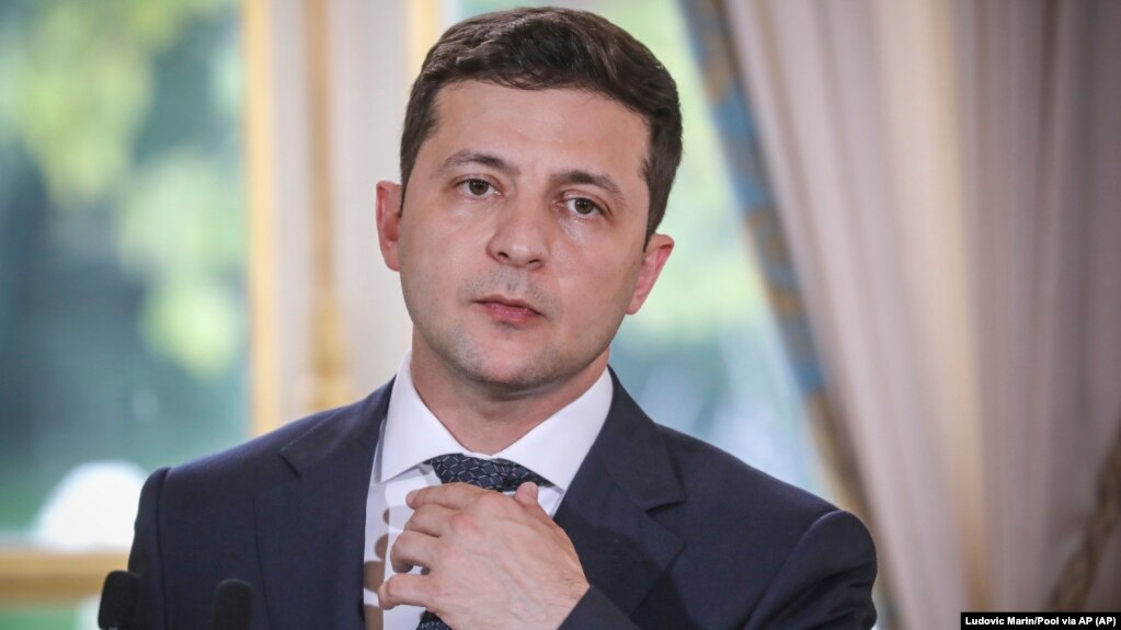 Ukrainian President Volodymyr Zelenskiy voiced his "disappointment" over Russia having its voting rights reinstated. (file photo)