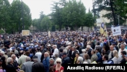 Митинг в Тбилиси с требованием отставки президента Михаила Саакашвили 