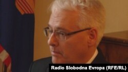 Hrvatski predsjednik Ivo Josipović tokom razgovora sa našim novinarem