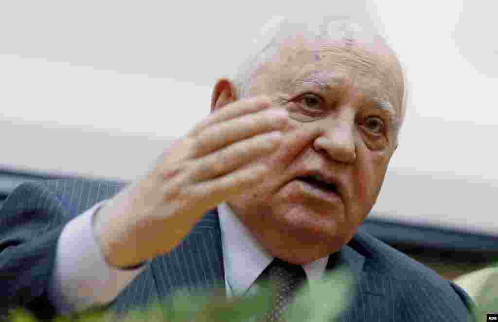Former Soviet leader Mikhail Gorbachev speaks during a presentation of his new book, Gorbachev In Life, on February 29, 2016. Gorbachev said: "The more I think about my life, the more I see that the biggest and most important events took place unexpectedly."
