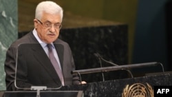 Palestinian Authority President Mahmud Abbas speaking at the UN in September.