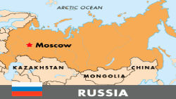 English Map Russia