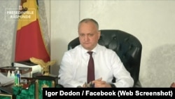 Președintele Igor Dodon în vlogul din 8 mai, unde vorbea despre posibilitatea unor alegeri generale anticipate.
