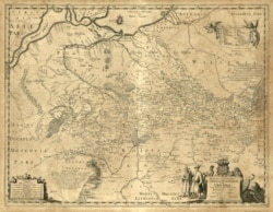 Генеральна карта України французького військового інженера та картографа Гійома Левассера де Боплана, 1648 року (Щоб відкрити мапу у більшому форматі, натисніть на зображення)