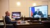 Владимир Путин в Ново-Огарево проводит совещание в формате видеоконференции с Михаилом Мишустиным 