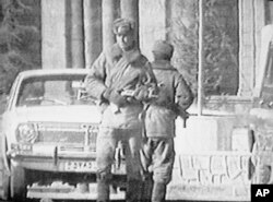 Советский военный патруль в Кабуле в самом начале войны. 30 декабря 1979 года