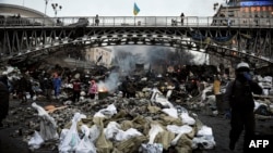Во время протестов в Киеве. 20 февраля 2014 года.
