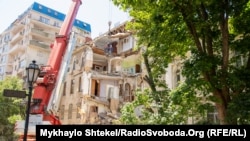 Будинок на вулиці Ясній в Одесі, що впав