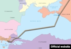 Планируемый маршрут газопровода "Турецкий поток"