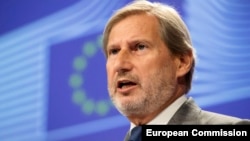 The EU's enlargement commissioner, Johannes Hahn